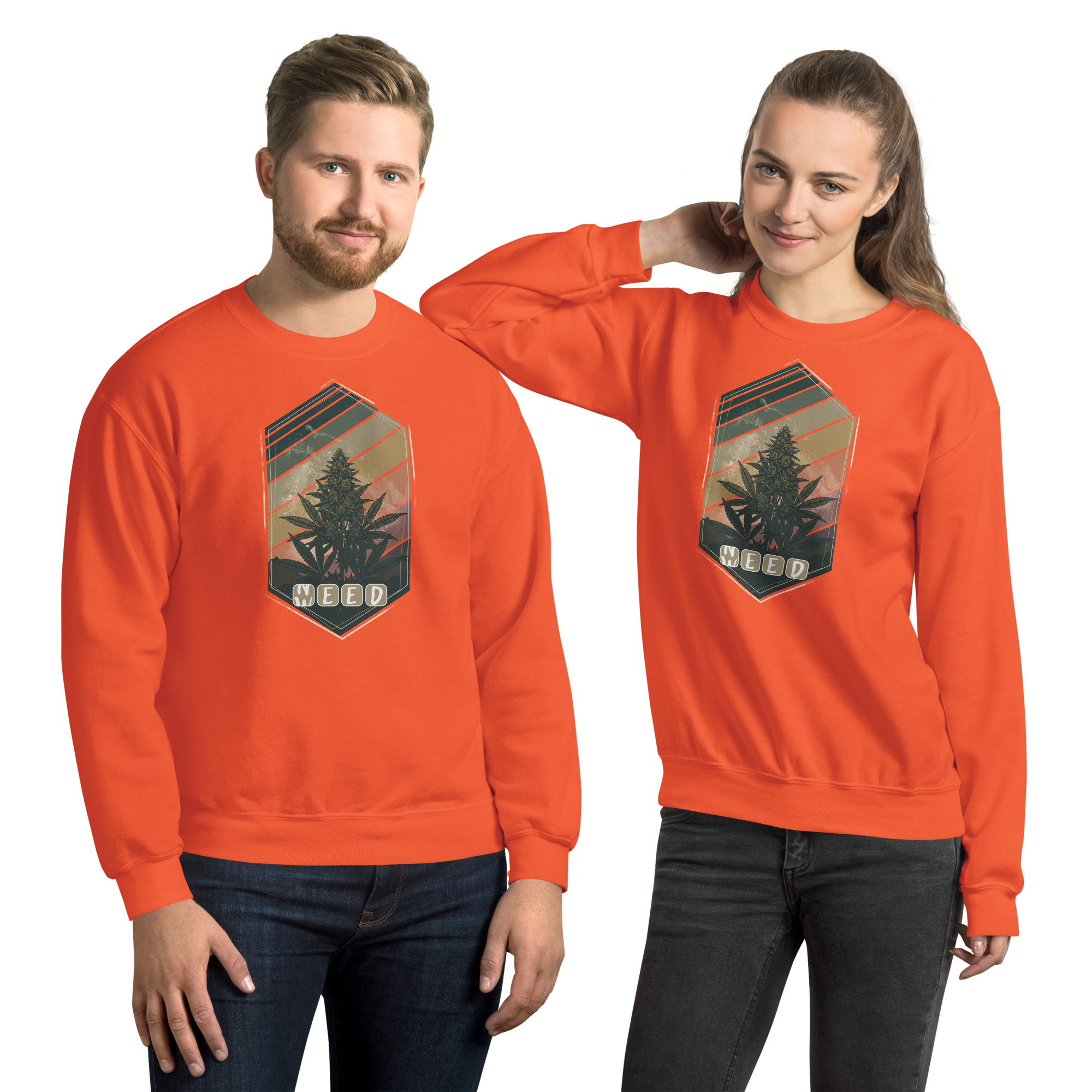 Unisex crew neck sweatshirt orange front 690323bbbe7dd.jpg