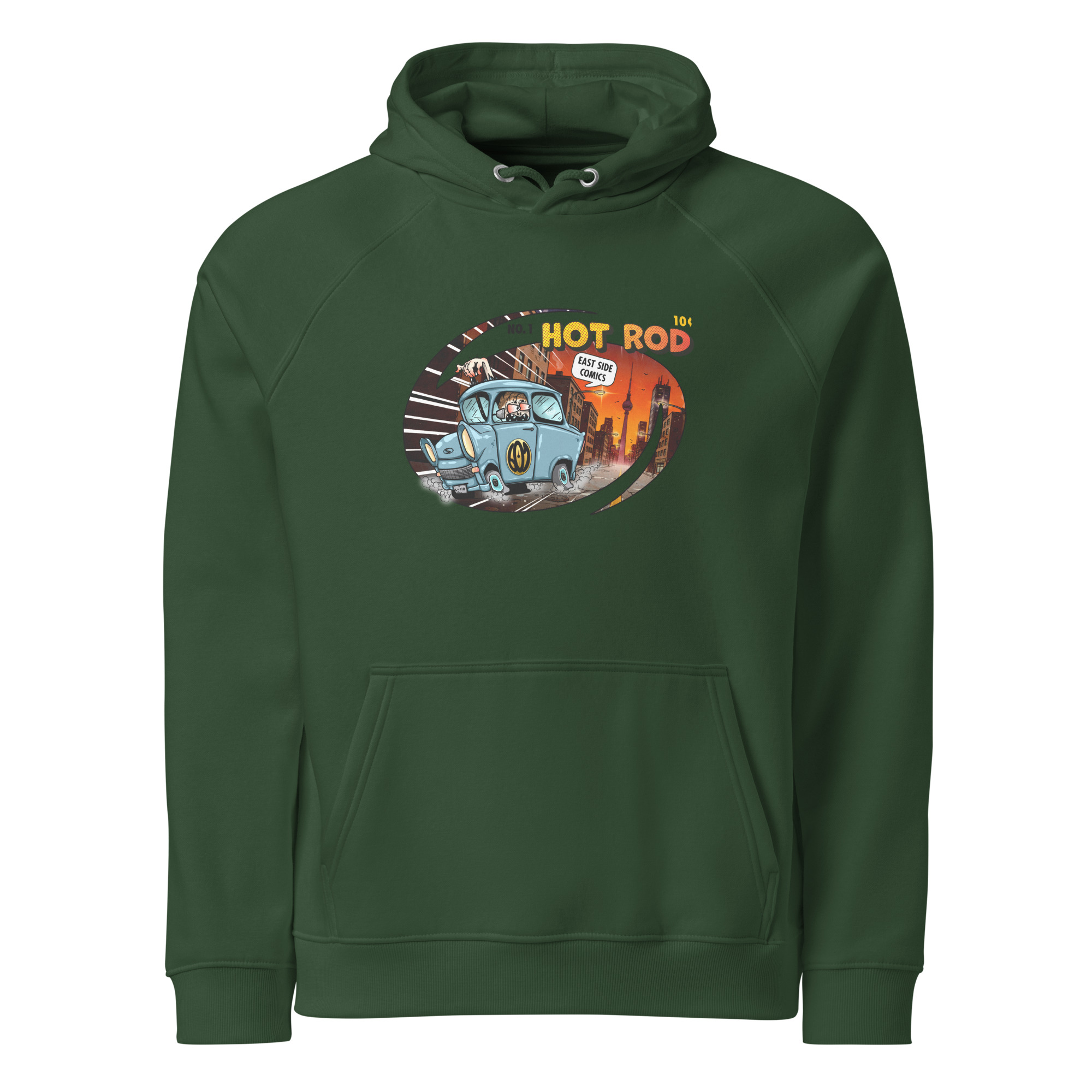 Trabant HOT ROD Comic Bio-Raglan-Hoodie – Bild 4