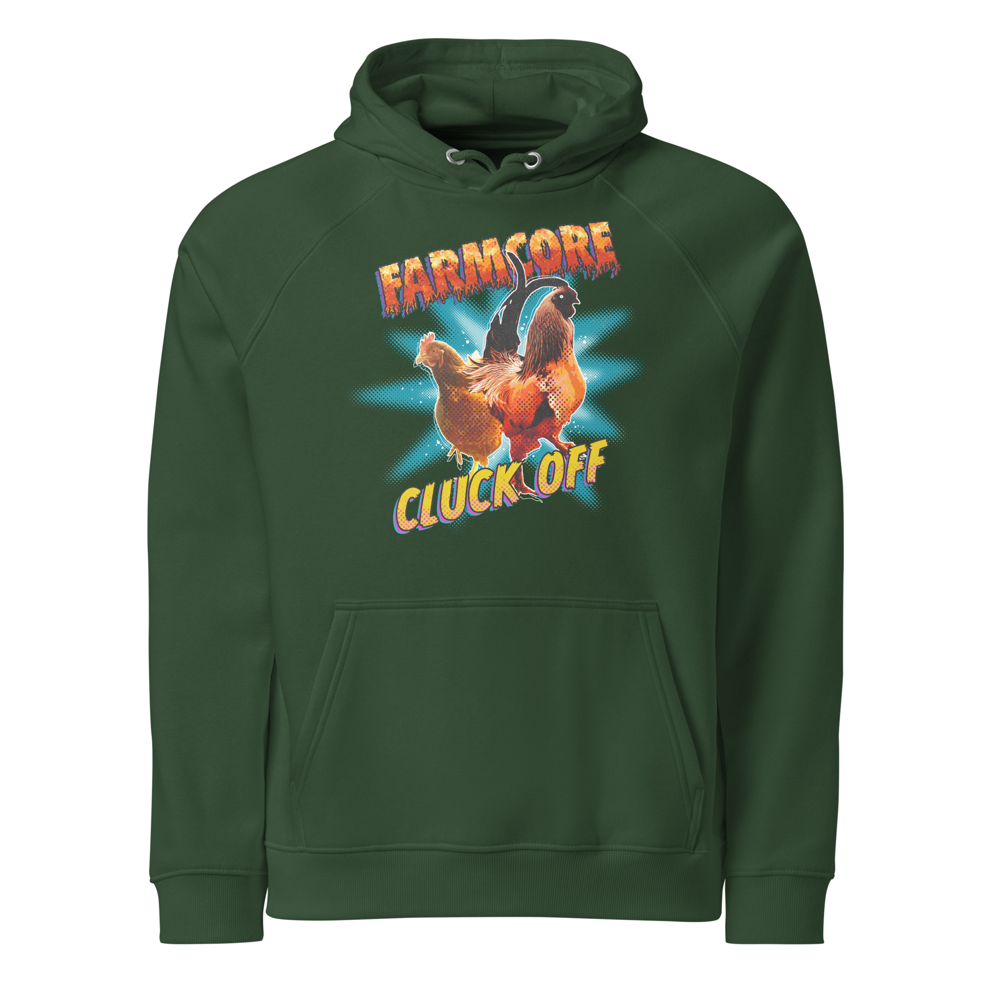 Unisex eco raglan hoodie bottle green front 68f410cf30020.jpg