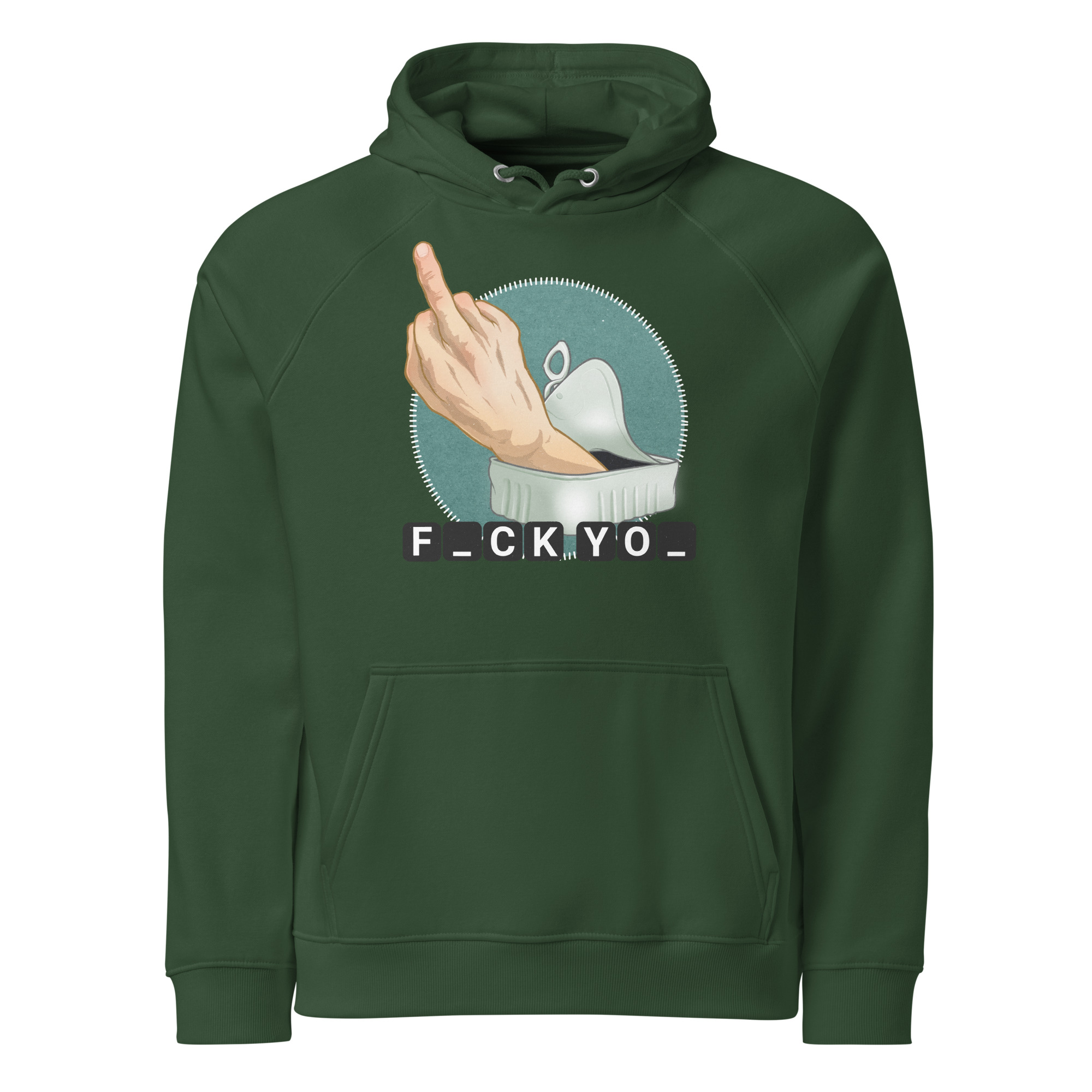 Unisex eco raglan hoodie bottle green front 68f4c9478fc87.jpg