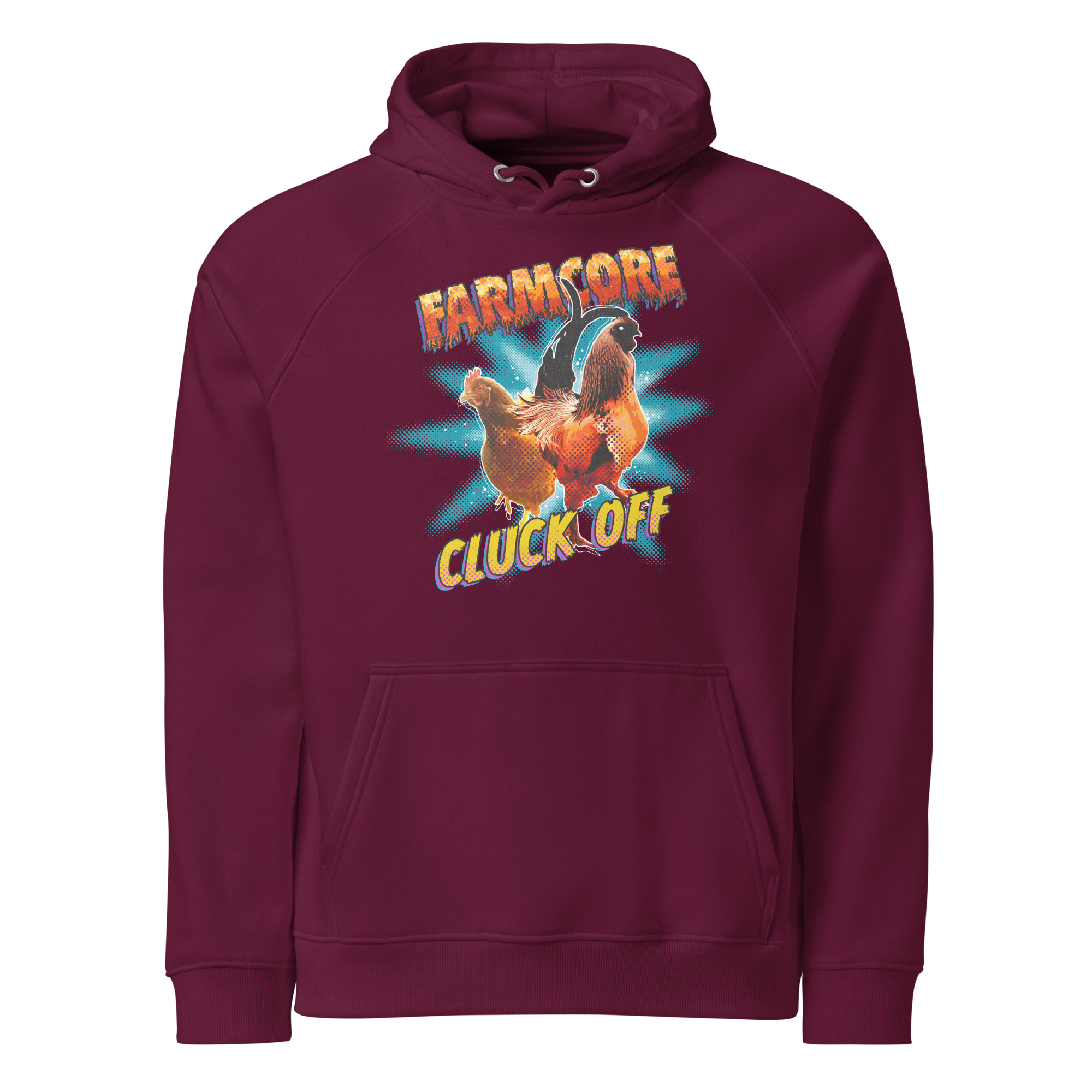 Unisex eco raglan hoodie burgundy front 68f410cf2ef2c.jpg