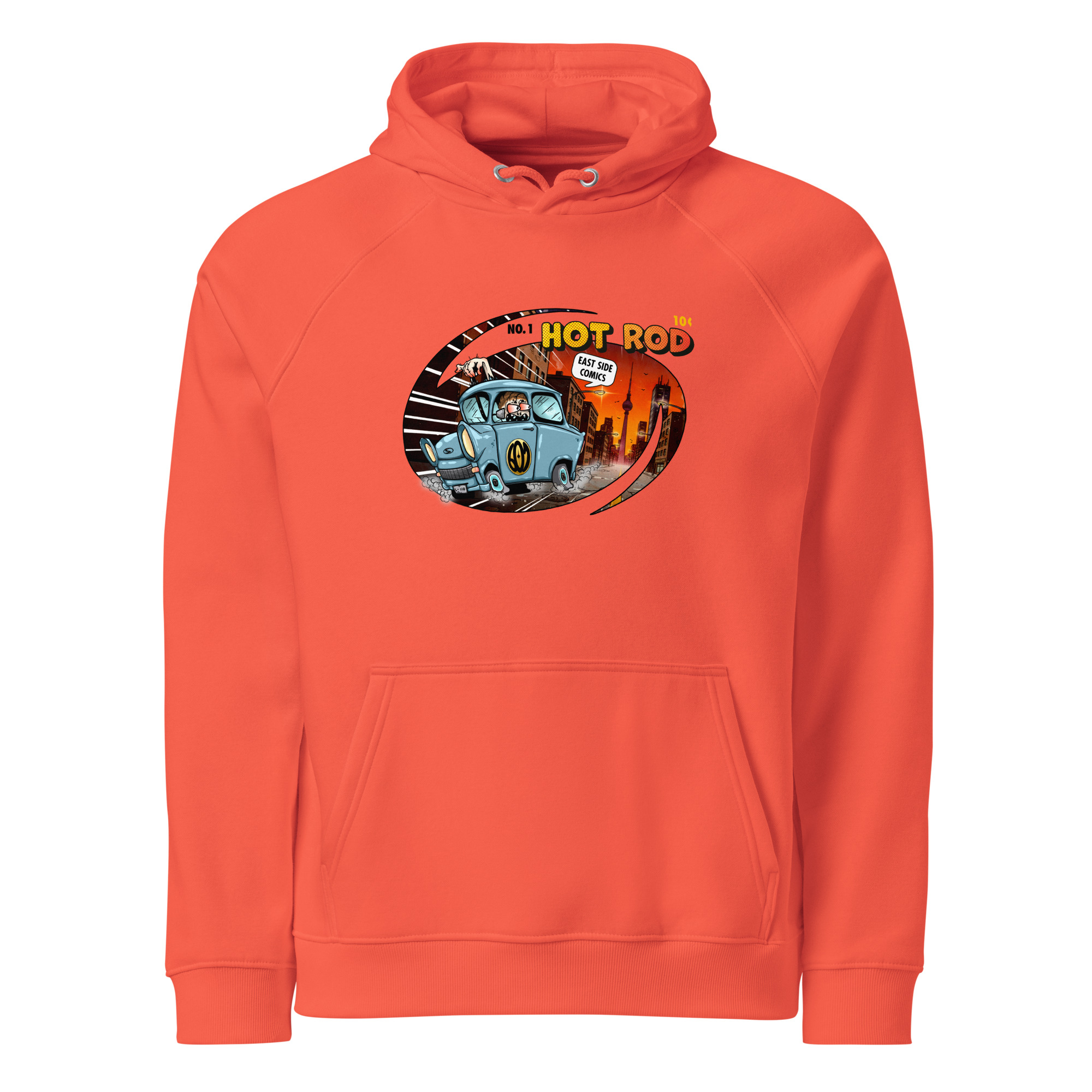 Trabant HOT ROD Comic Bio-Raglan-Hoodie