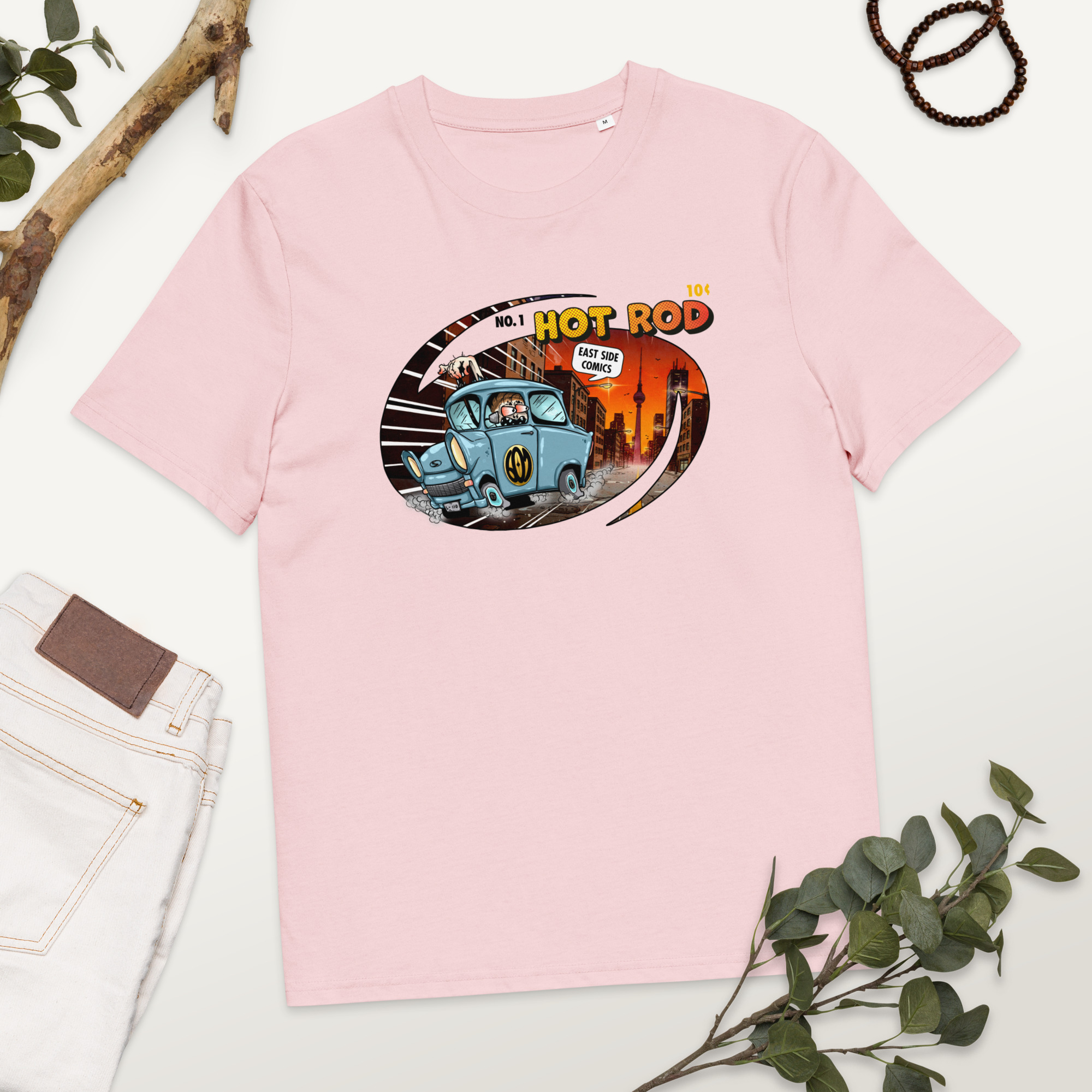 Berliner Hod Rod Comic auf Bio-Baumwoll-T-Shirt – Bild 7