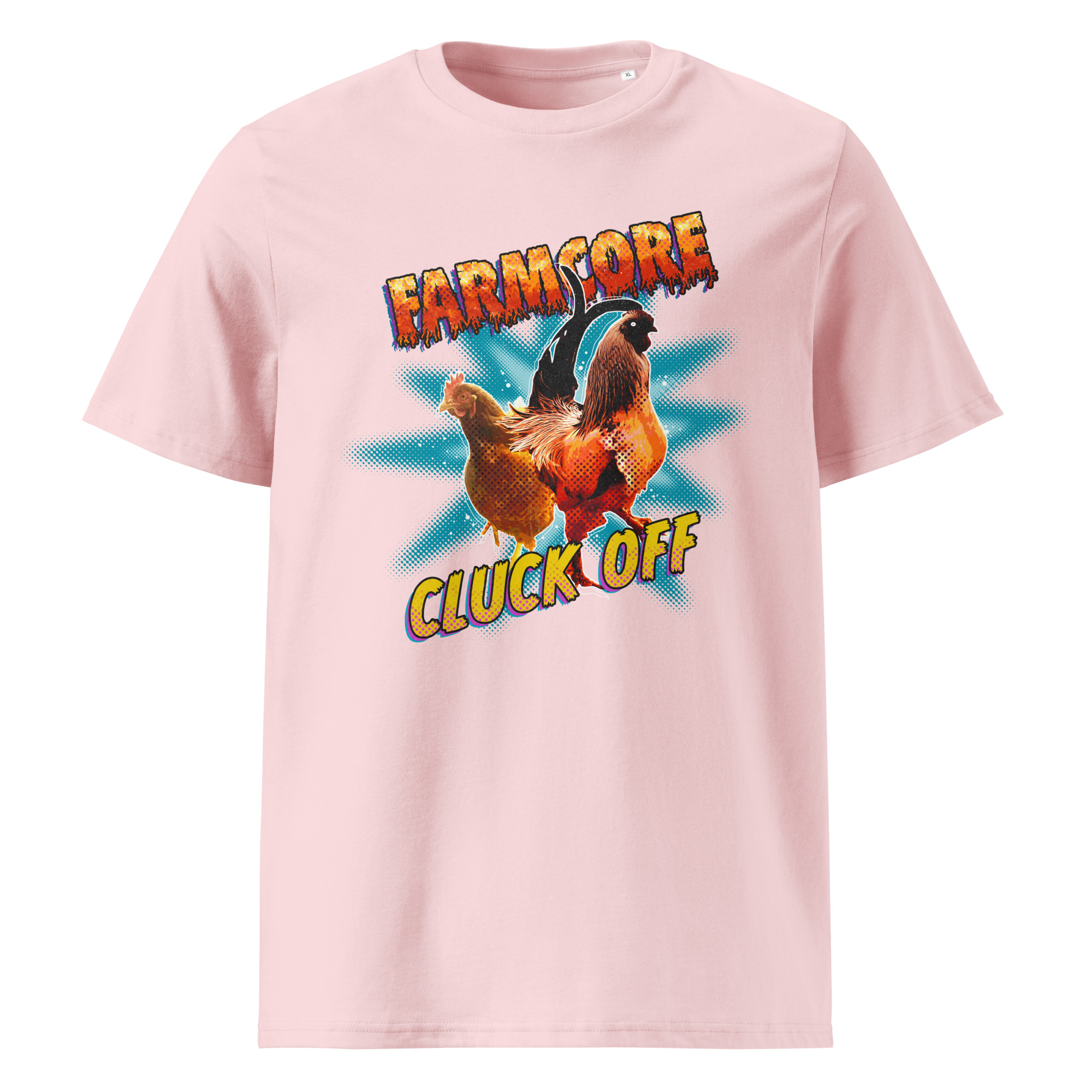 Unisex organic cotton t shirt cotton pink front 68f41126661fc.jpg