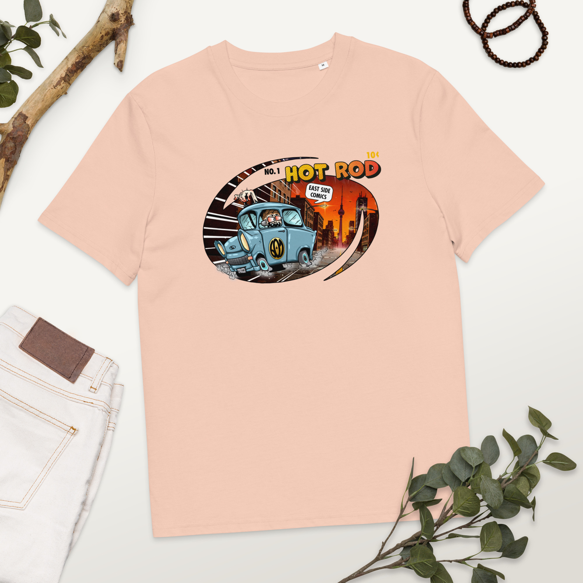 Berliner Hod Rod Comic auf Bio-Baumwoll-T-Shirt – Bild 6
