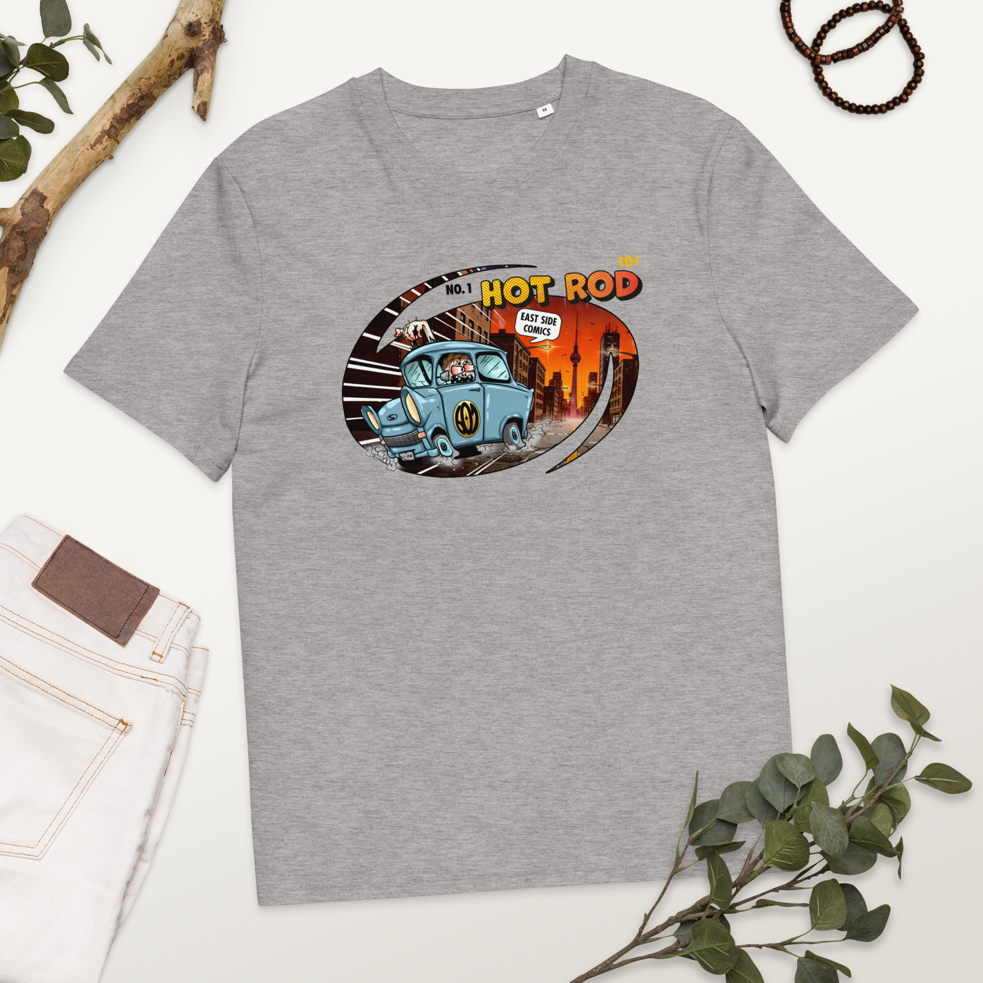 Berliner Hod Rod Comic auf Bio-Baumwoll-T-Shirt – Bild 5