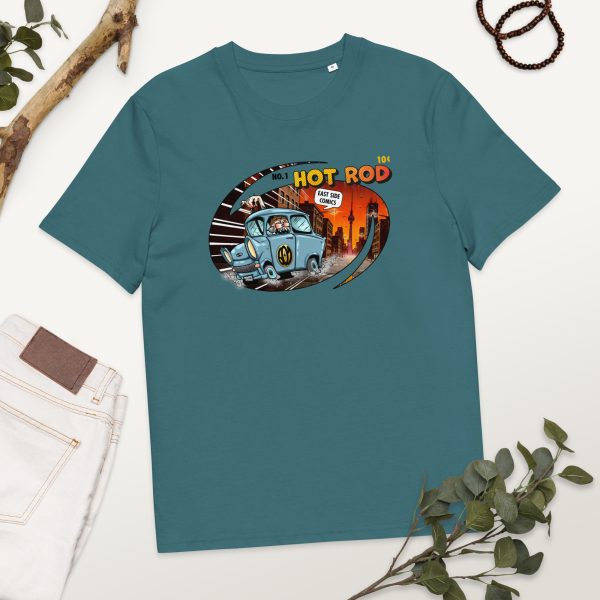 Berliner Hod Rod Comic auf Bio-Baumwoll-T-Shirt