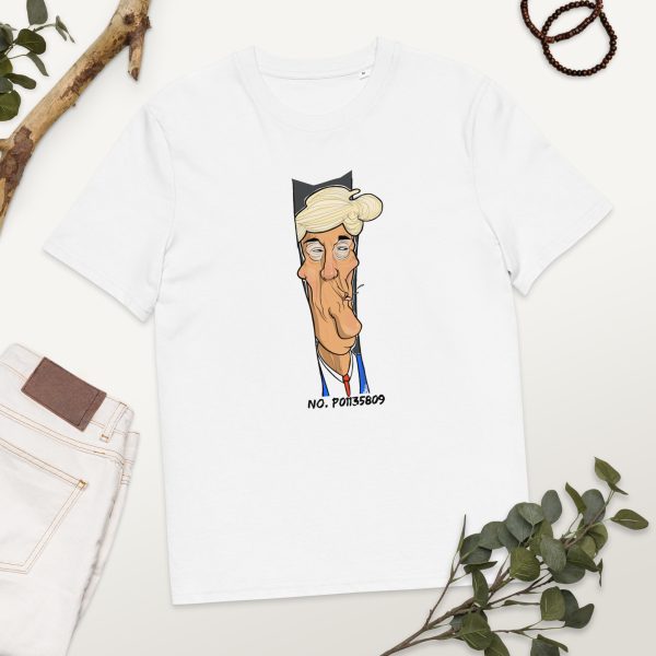 Karikatur einer prominenten Politikfigur Bio-Baumwoll-T-Shirt