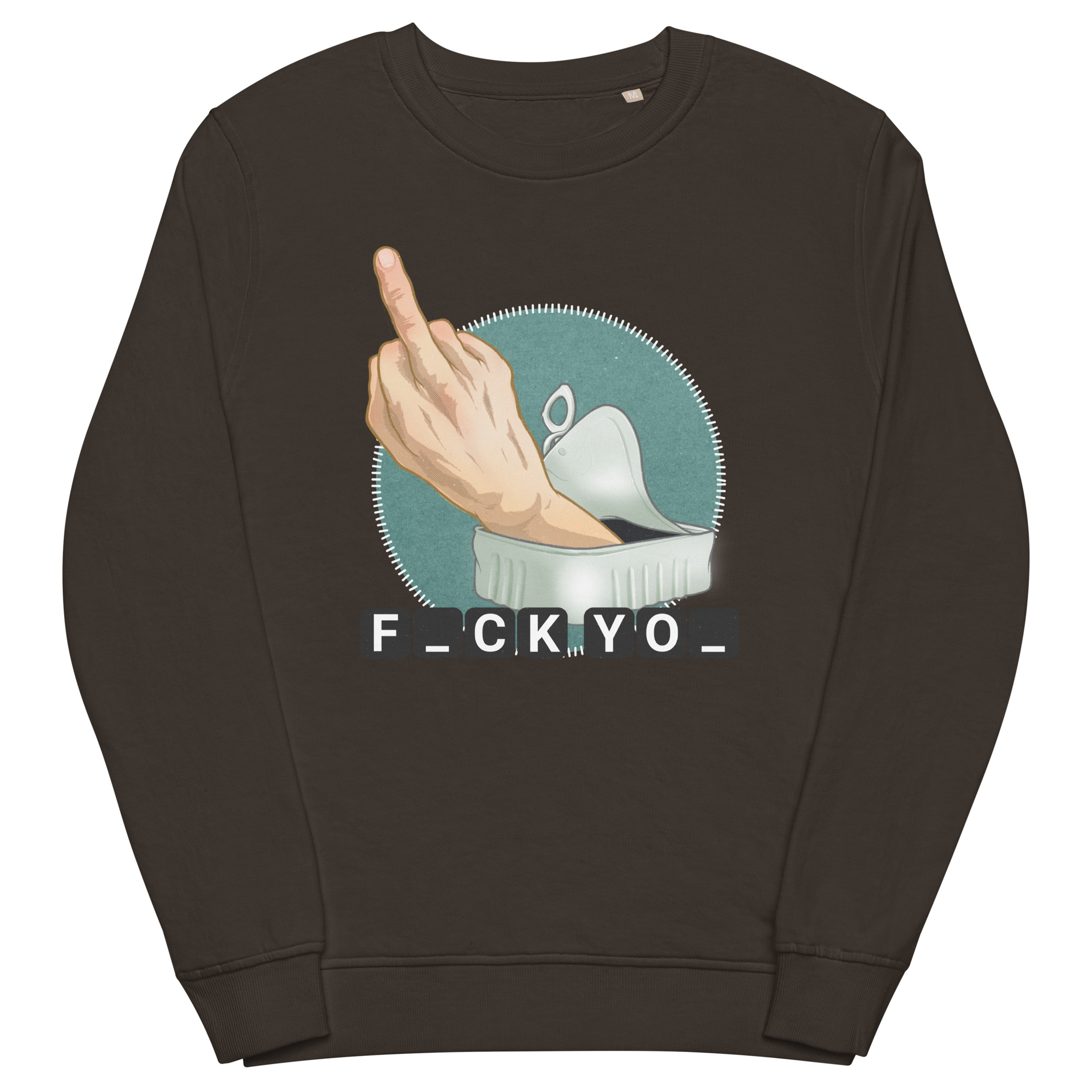 Unisex organic sweatshirt deep charcoal grey front 68f4c8f4a7995.jpg