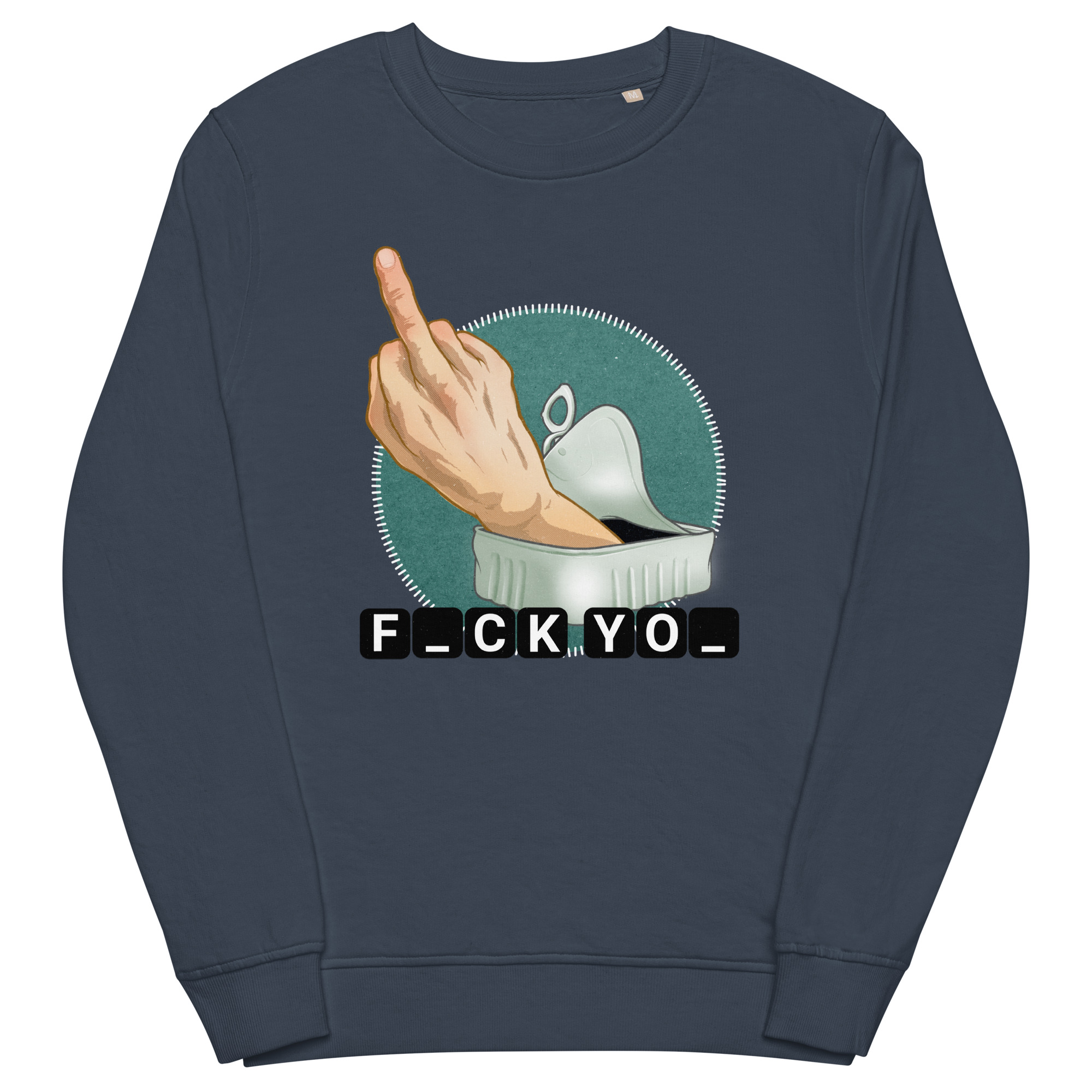 Unisex organic sweatshirt french navy front 68f4c8f4a4507.jpg