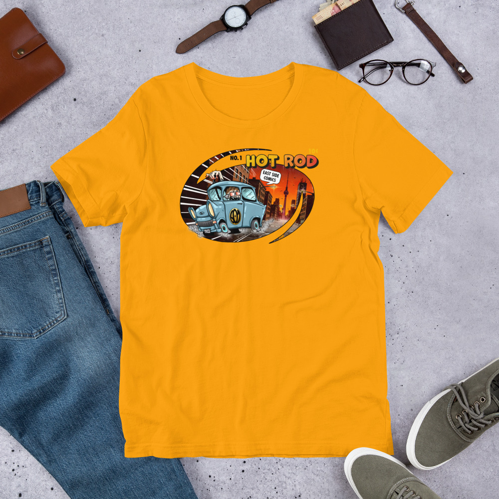 Trabant HOT ROD Comic - Unisex Fun T-Shirt Leipzig