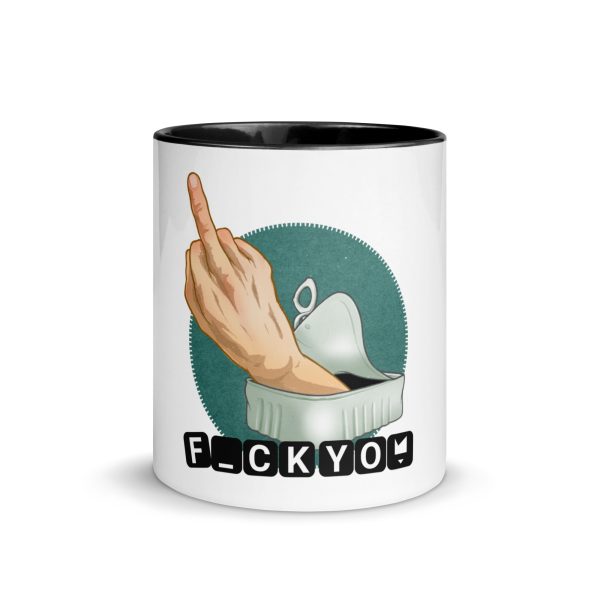 F_ck Yo_ Tasse mit farbiger Innenseite