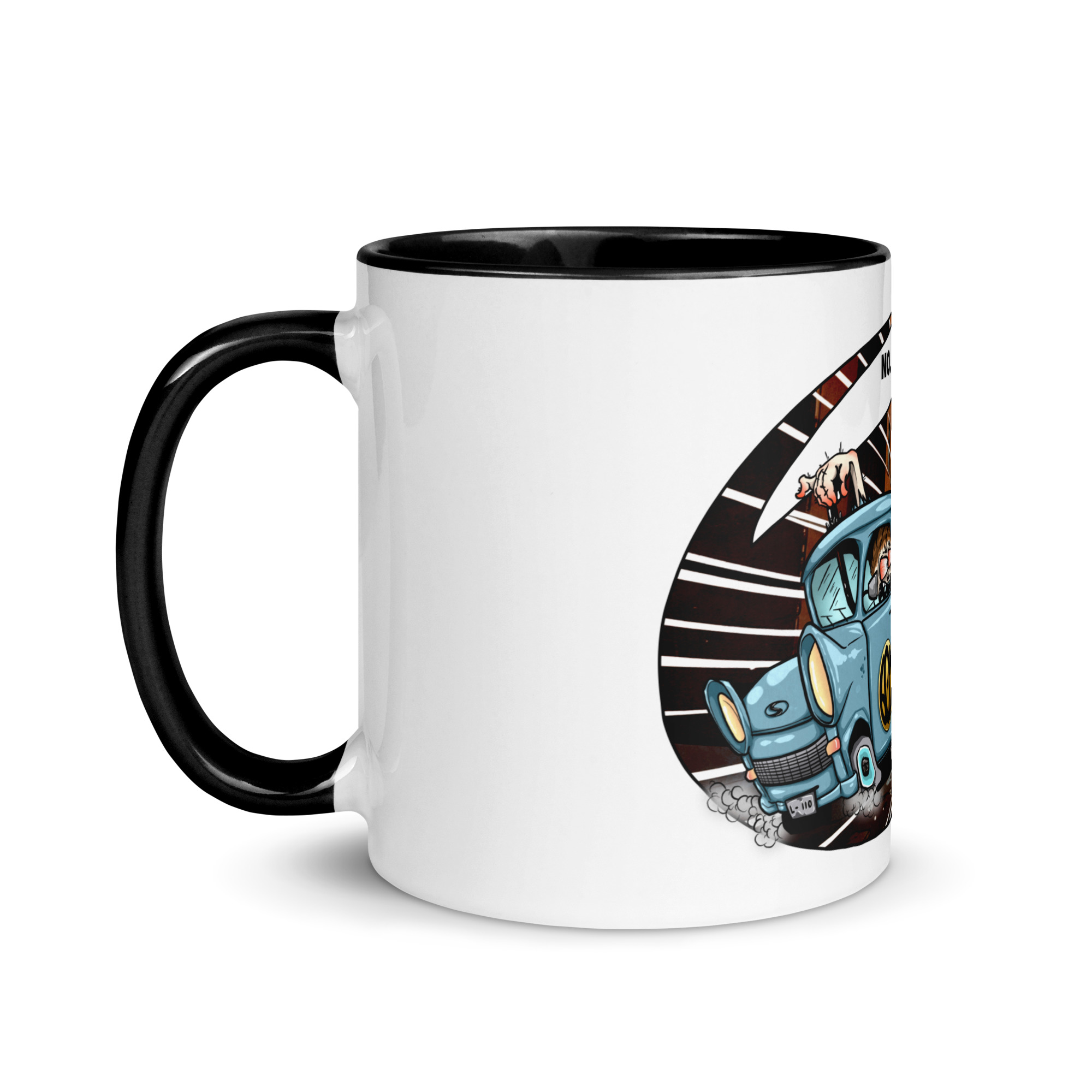 Trabant HOT ROD Comic Tasse mit farbiger Innenseite – Bild 4