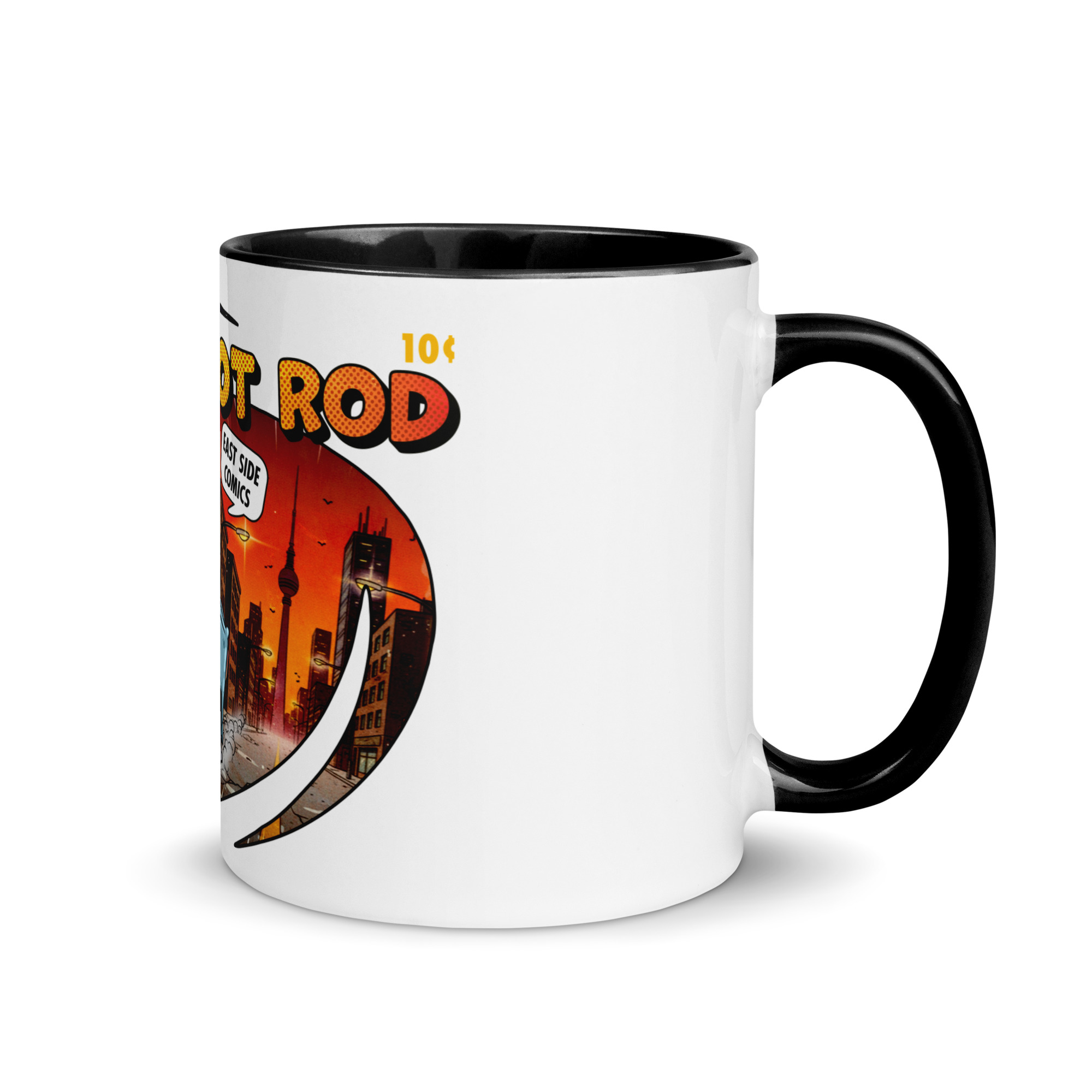 Trabant HOT ROD Comic Tasse mit farbiger Innenseite – Bild 2