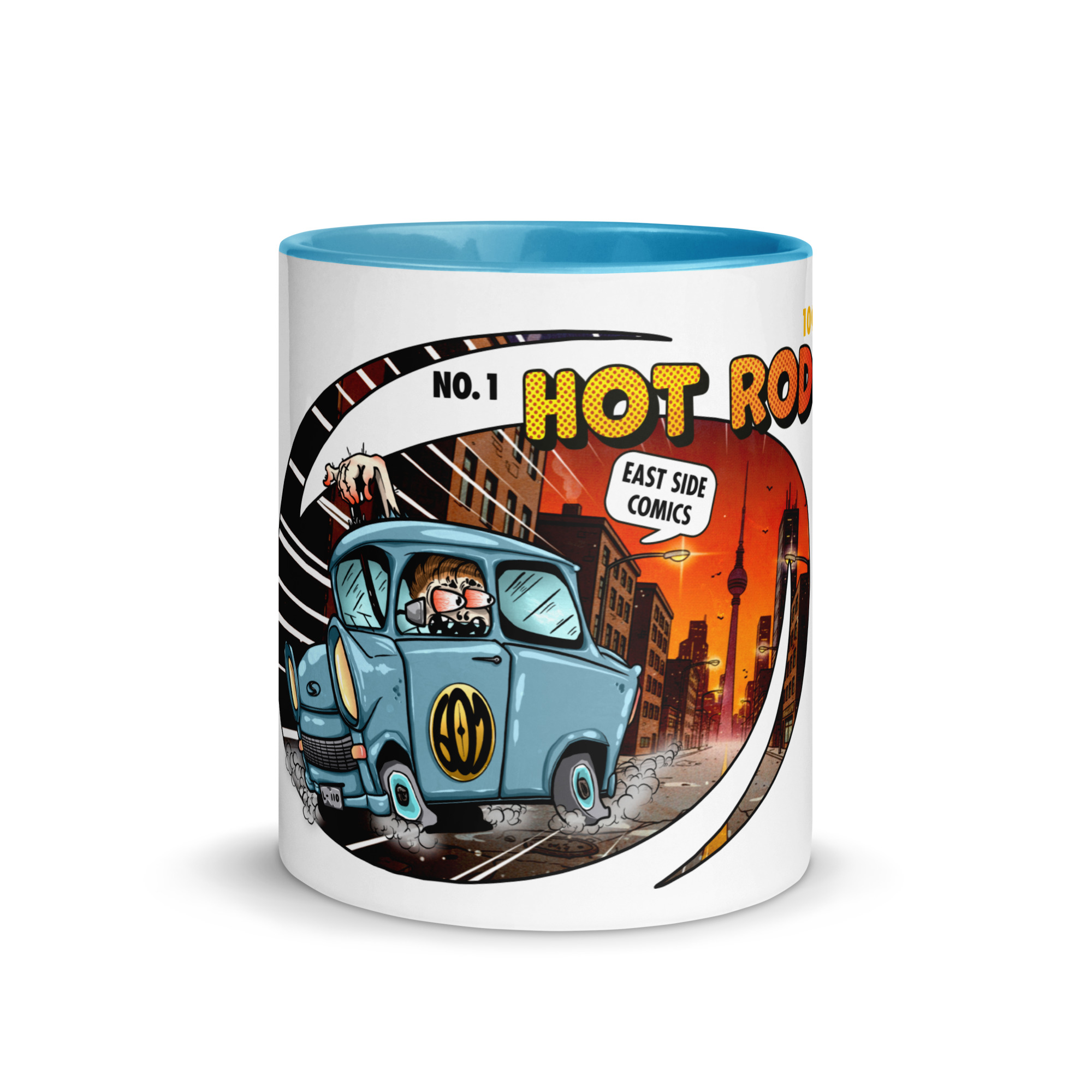 Trabant HOT ROD Comic Tasse mit farbiger Innenseite – Bild 12