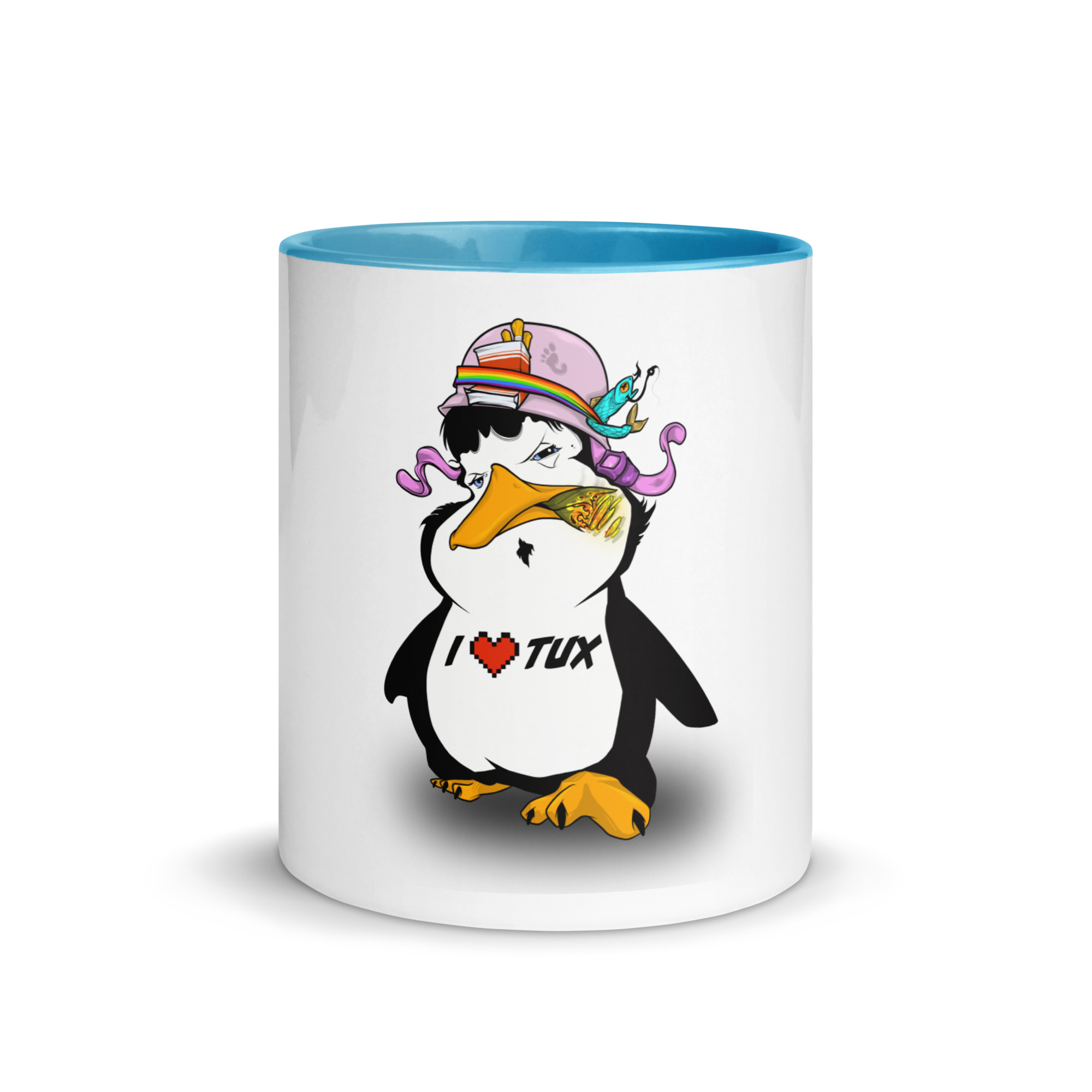 I Love Tux Tasse mit farbiger Innenseite – Bild 11