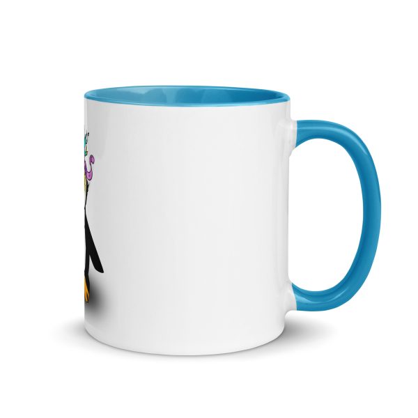 I Love Tux Tasse mit farbiger Innenseite