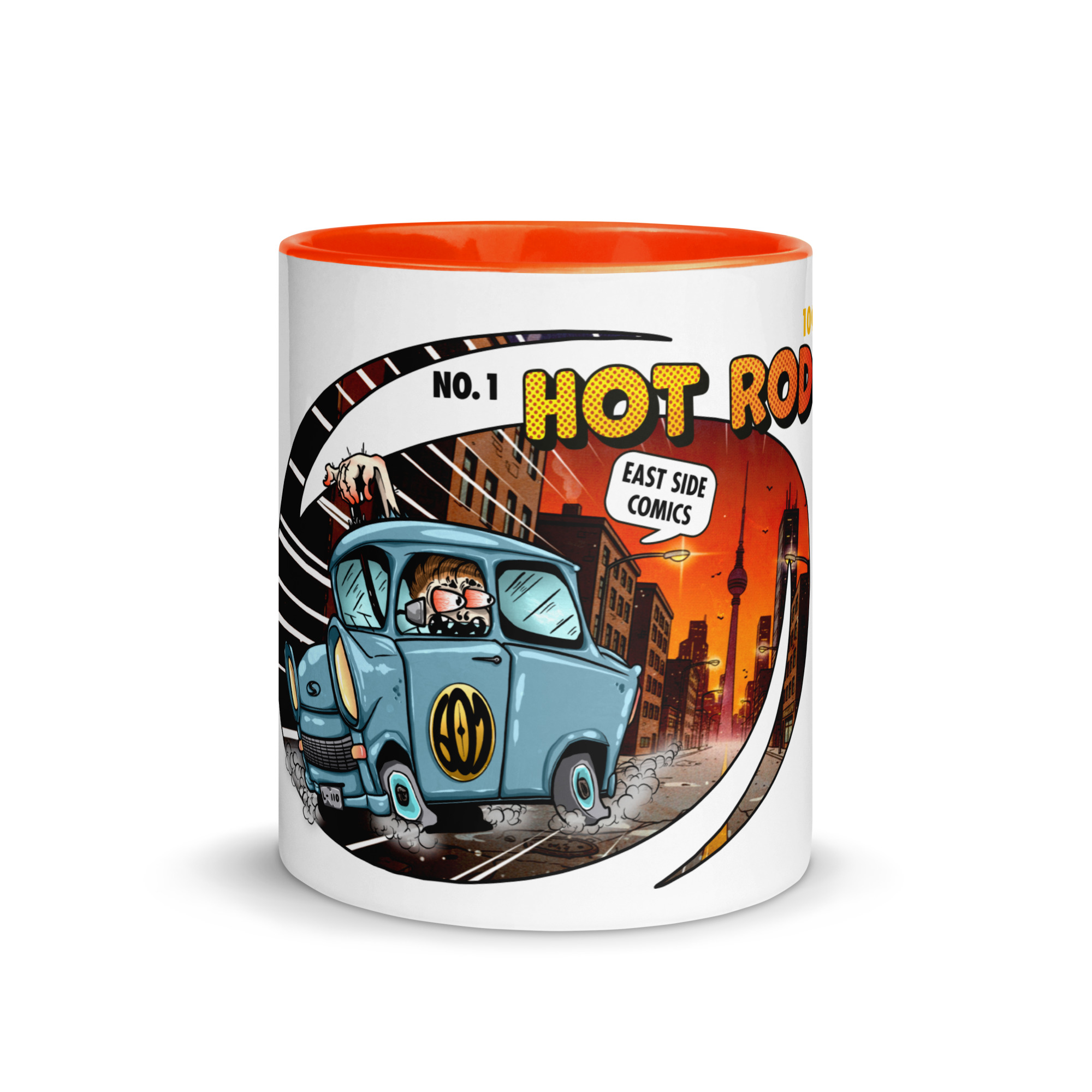 Trabant HOT ROD Comic Tasse mit farbiger Innenseite – Bild 9