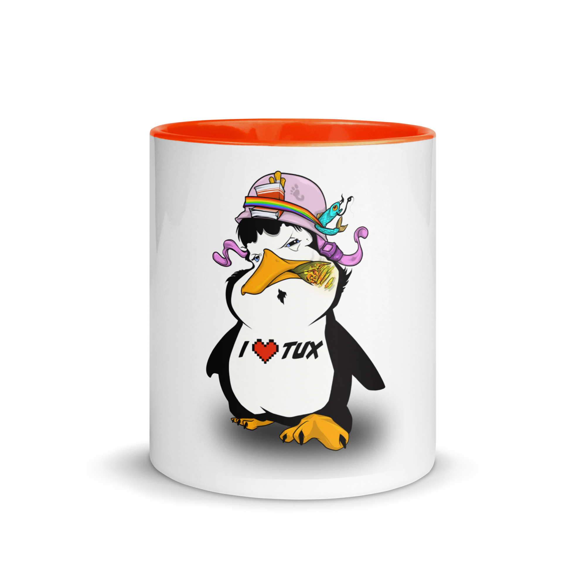 I Love Tux Tasse mit farbiger Innenseite – Bild 8