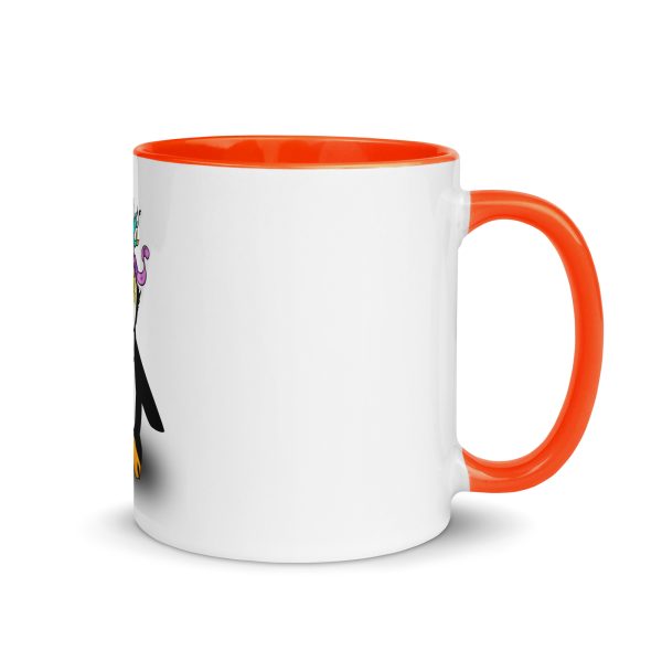 I Love Tux Tasse mit farbiger Innenseite