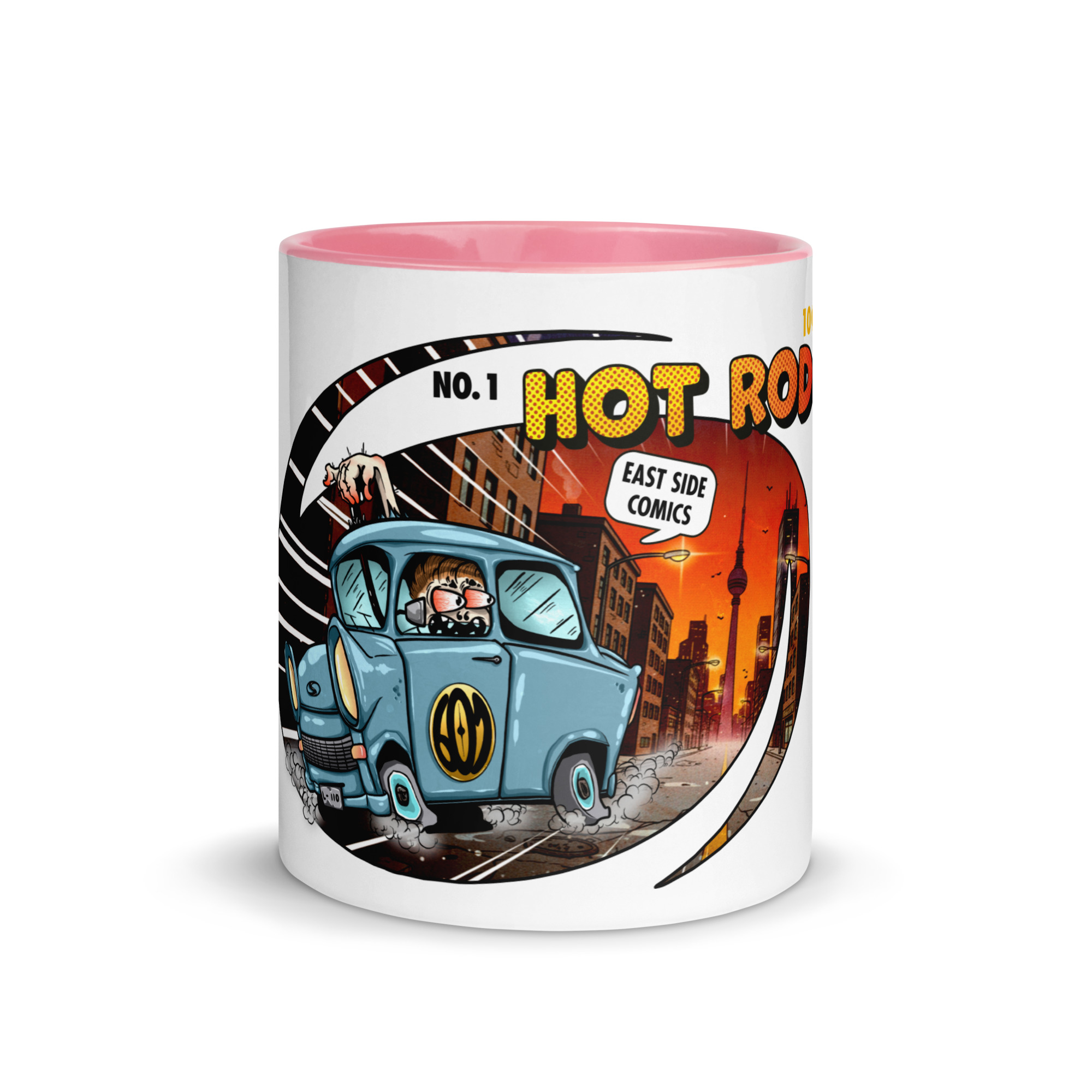 Trabant HOT ROD Comic Tasse mit farbiger Innenseite – Bild 15