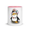I Love Tux Tasse mit farbiger Innenseite
