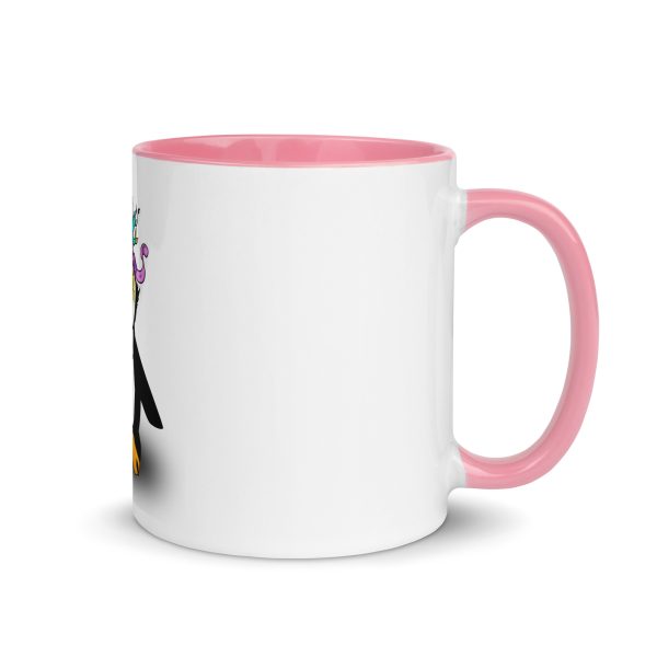 I Love Tux Tasse mit farbiger Innenseite