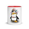 I Love Tux Tasse mit farbiger Innenseite