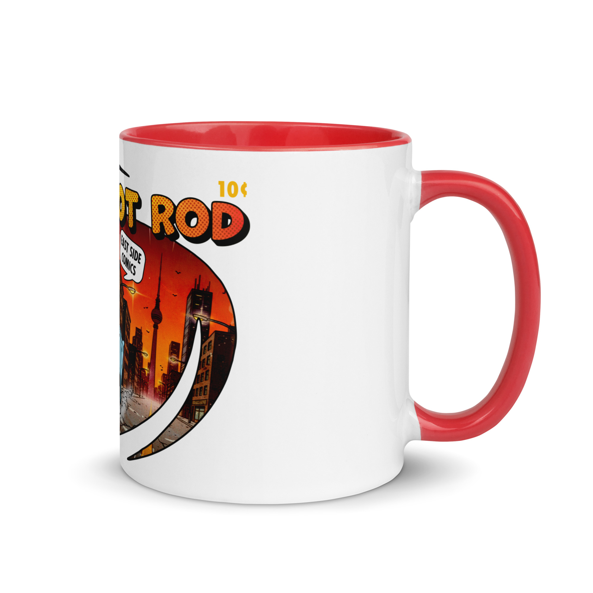 Trabant HOT ROD Comic Tasse mit farbiger Innenseite – Bild 5