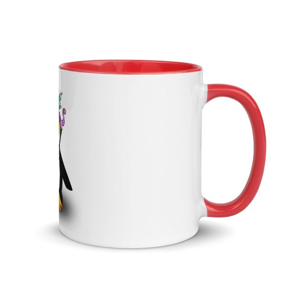 I Love Tux Tasse mit farbiger Innenseite