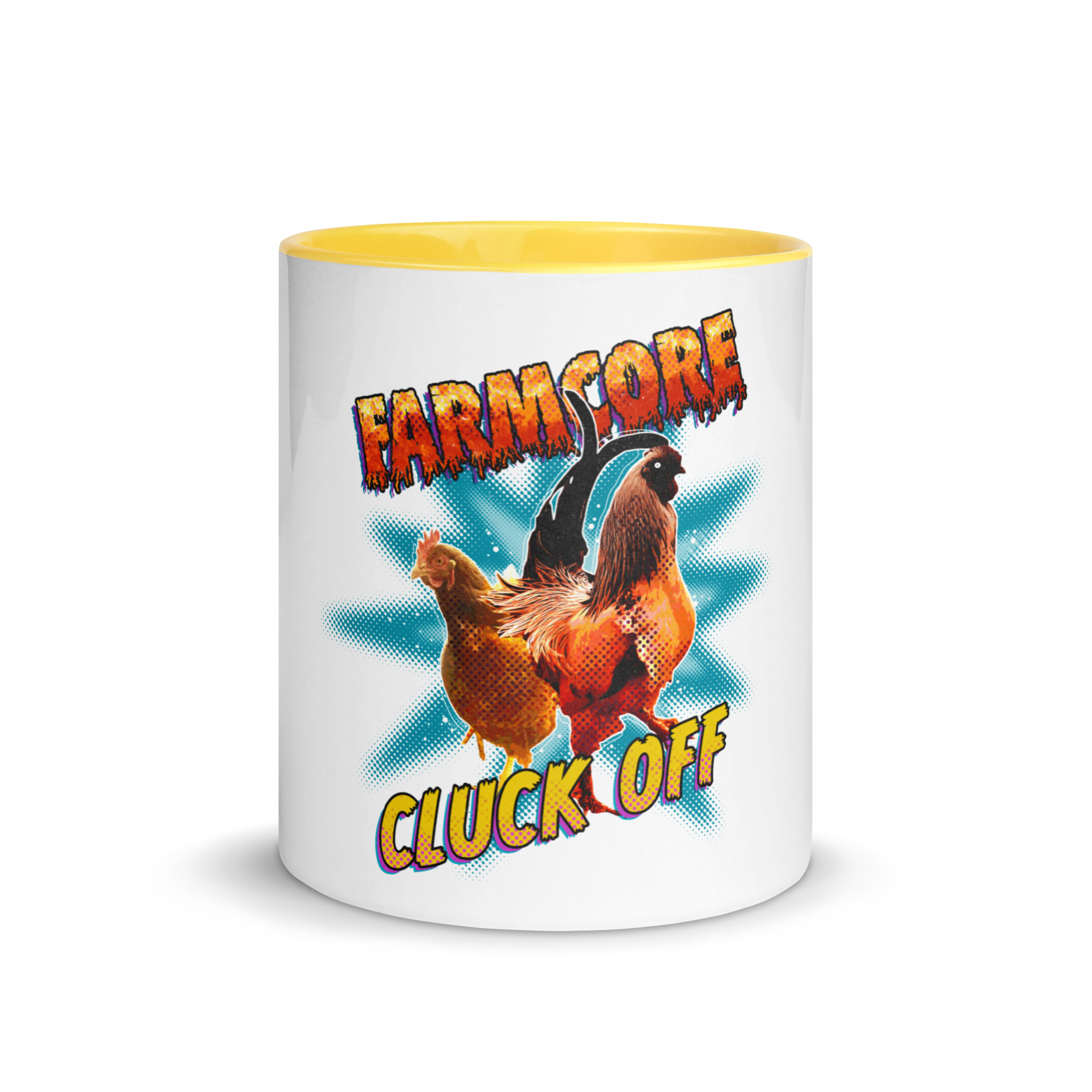 White ceramic mug with color inside yellow 11 oz front 68f40f7043273.jpg