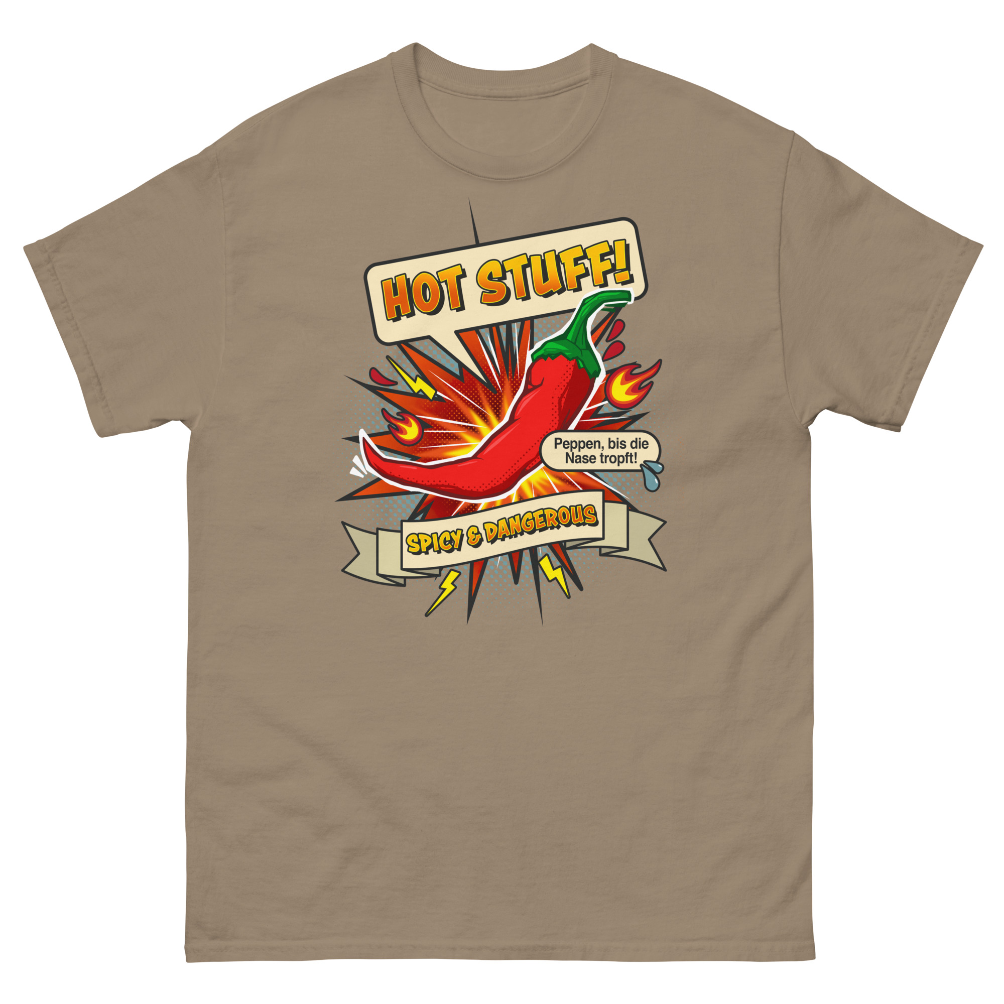 Unisex classic tee brown savana front 69109370916ad.jpg