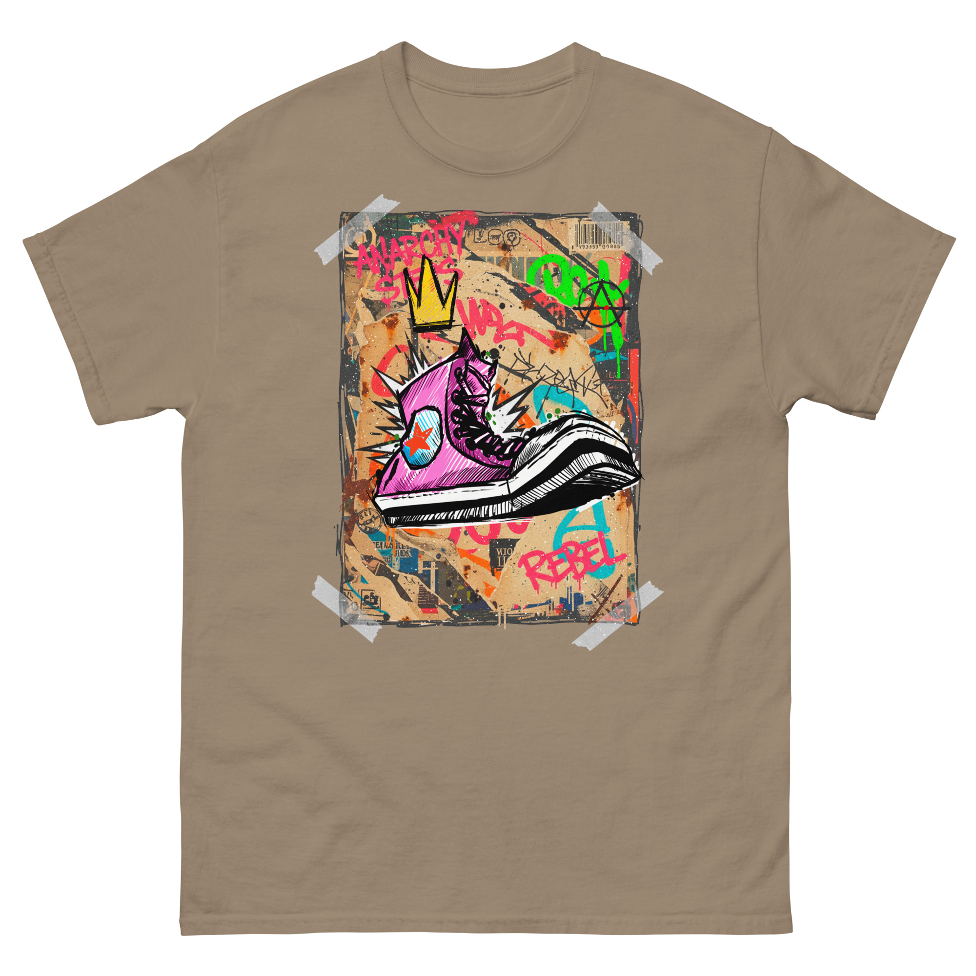 Unisex classic tee brown savana front 691b26aa00377.jpg