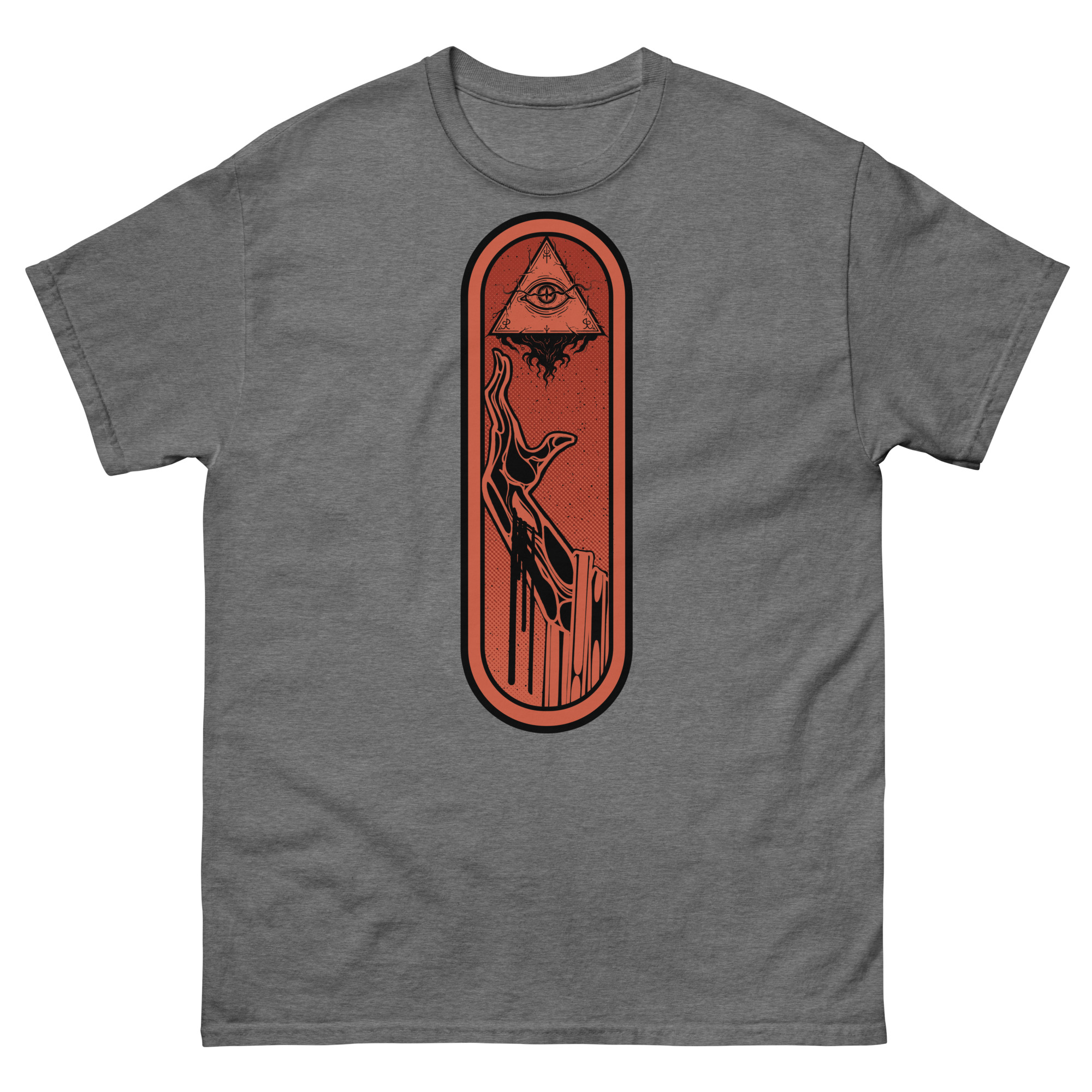 Unisex classic tee graphite heather front 6920b9606ef0e.jpg