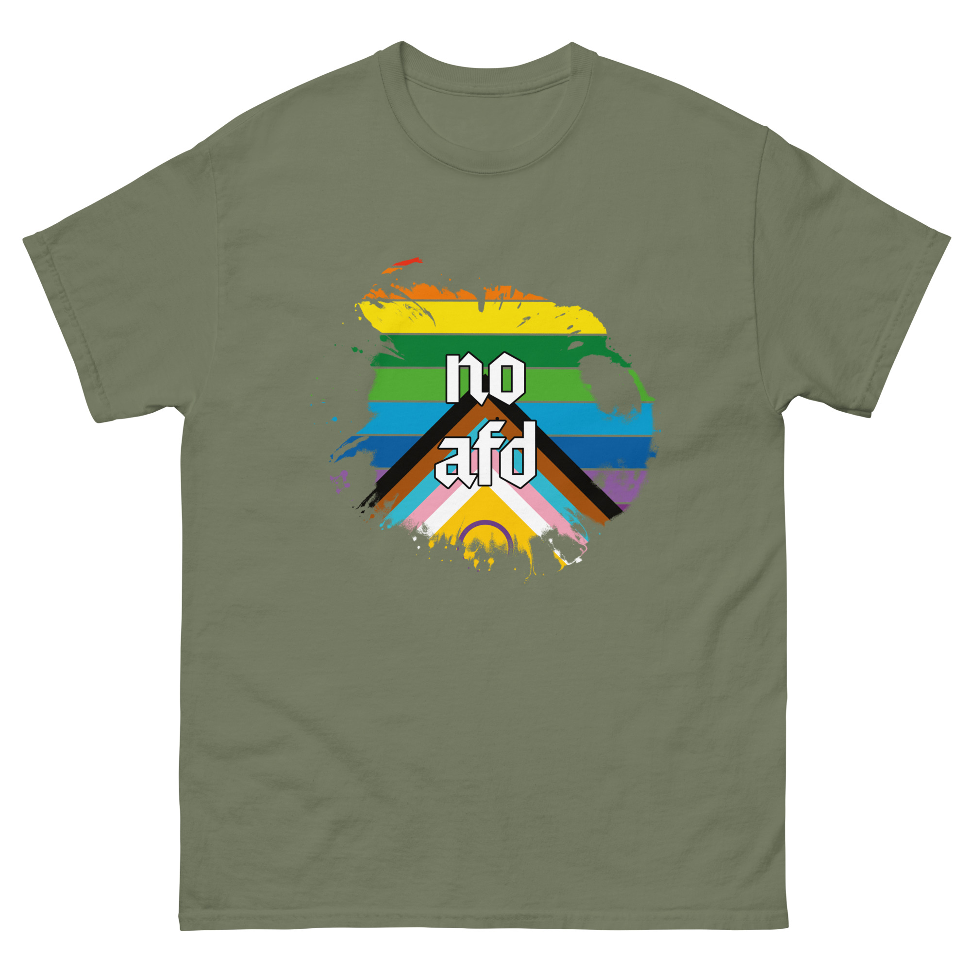 Unisex classic tee military green front 69199a24da561.jpg