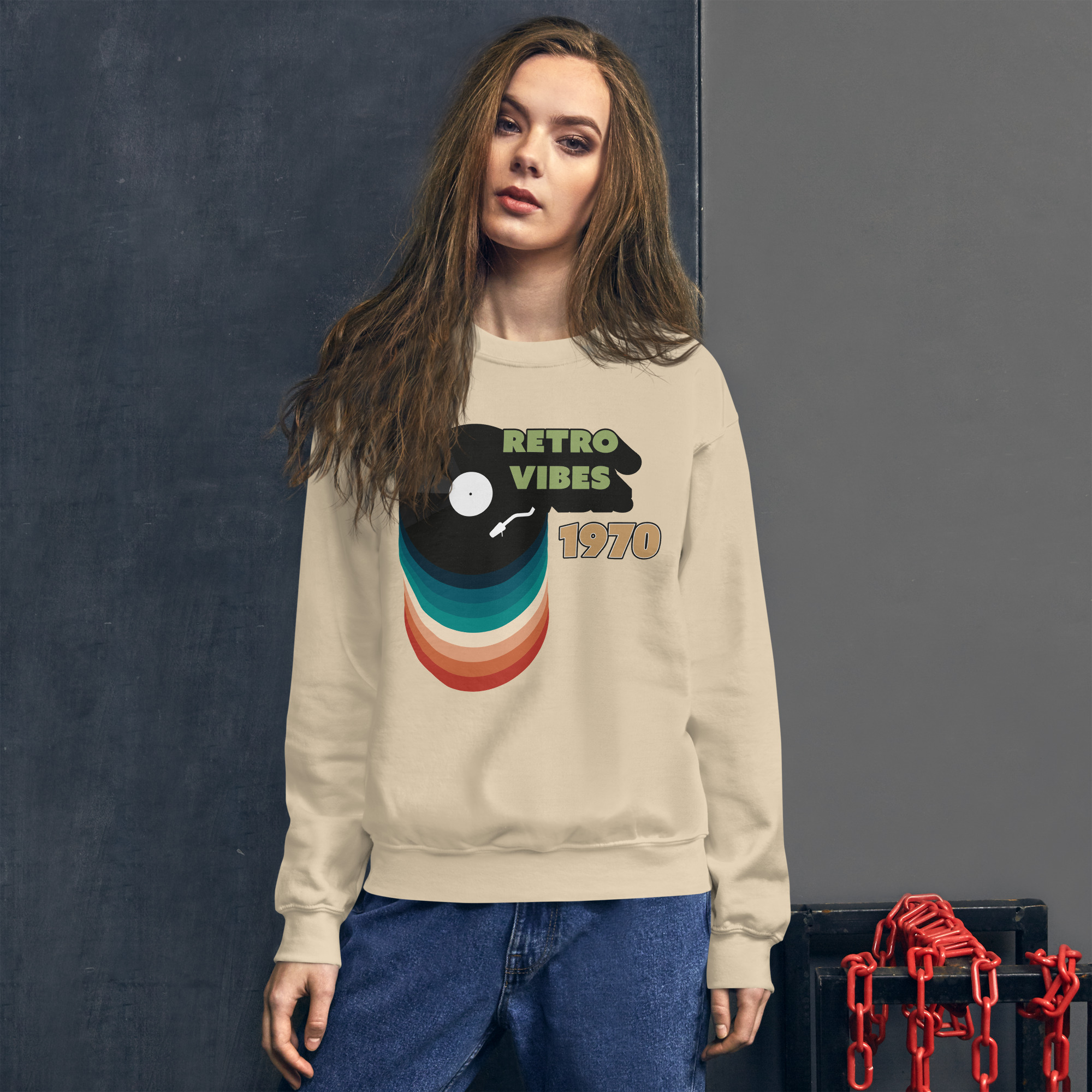 Unisex crew neck sweatshirt sand front 690de546d1b63.jpg
