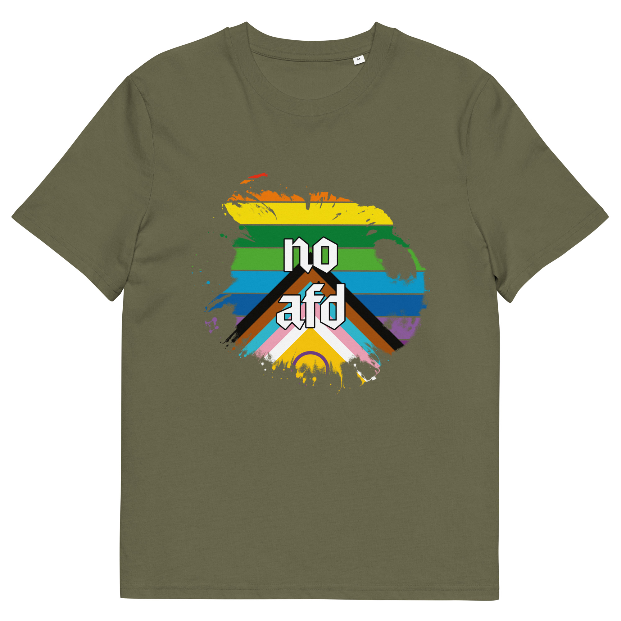 Unisex organic cotton t shirt khaki front 69199aa76f5cd.jpg