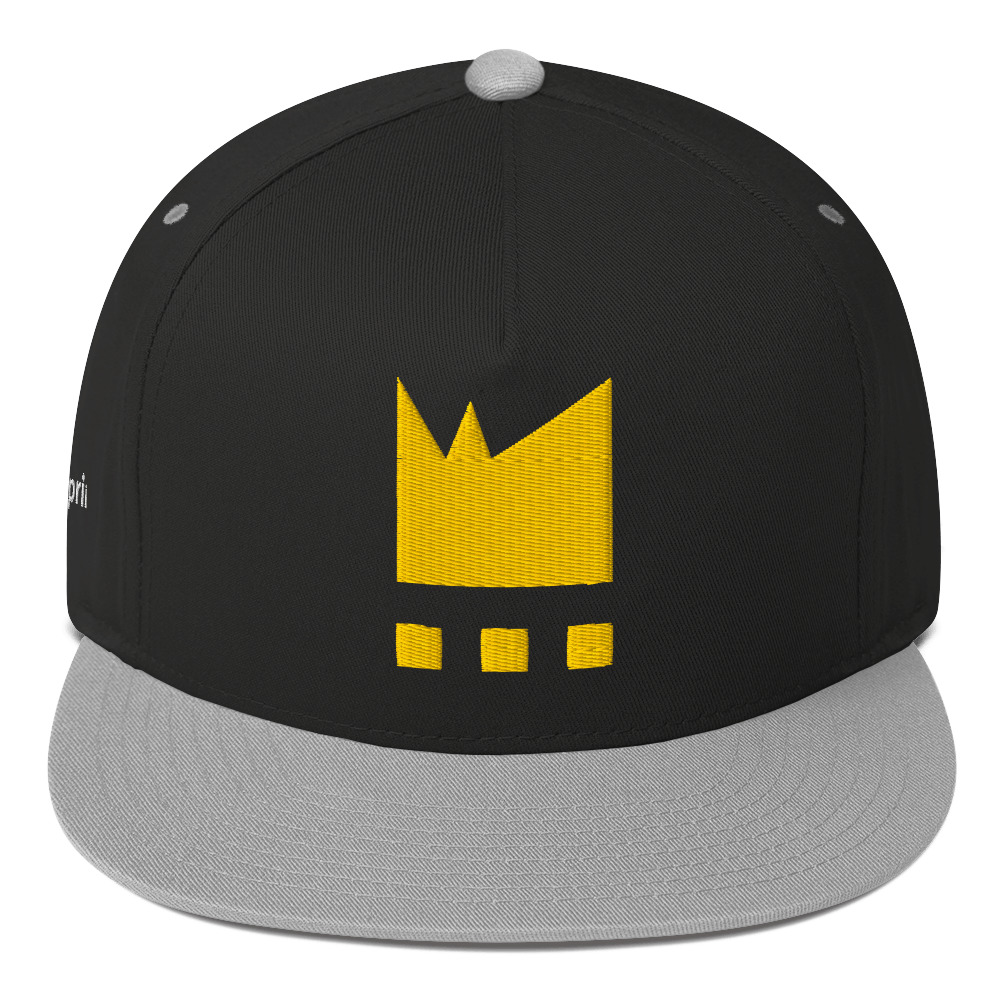 Flat bill cap black grey front 692ddb8be6305.jpg